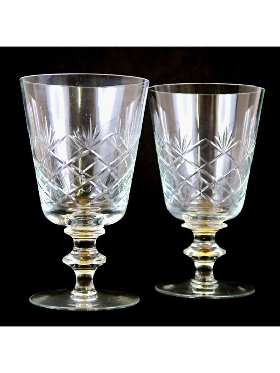 Toscany Other - Toscany Fern Water Goblets (Set of 2) -- Mid-Century Blown Glass Drinkware
